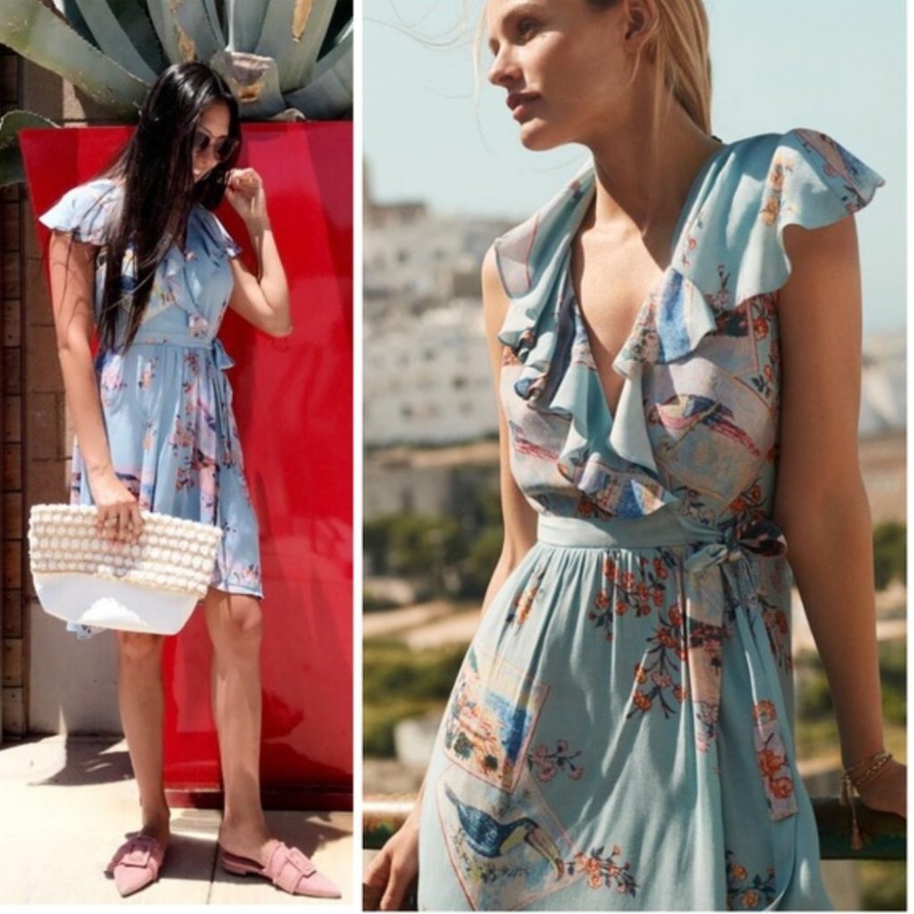 Anthropologie Maeve Postcard Rosalia Wrap Dress